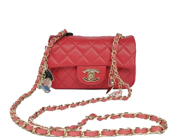 7A Replica Cheap Chanel Mini Classic Flap Bag A48127 Red